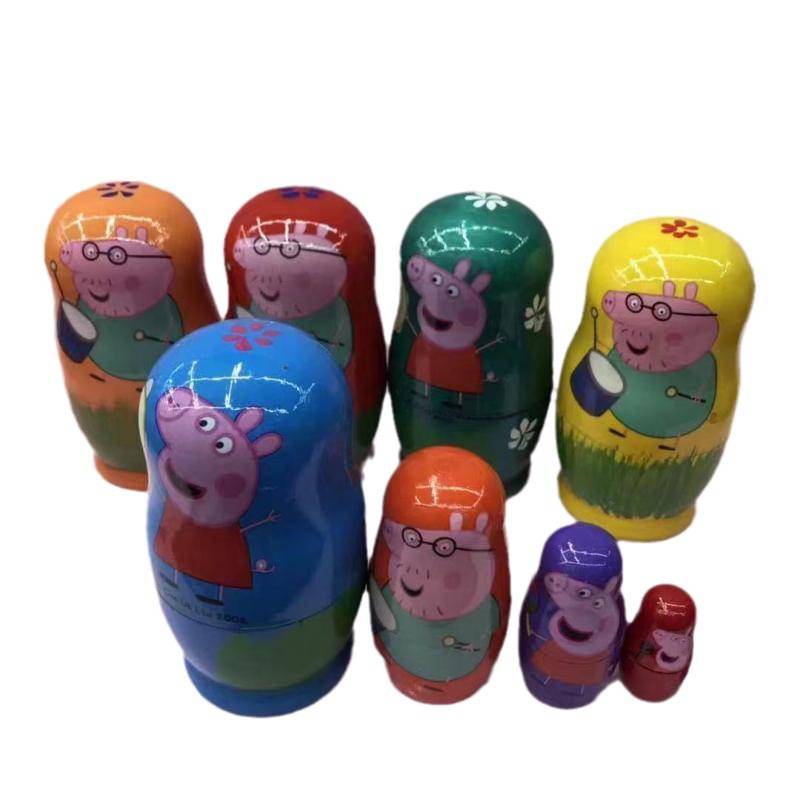 Set baby Russian crafts 4-layer-8-layer desktop ornament Children's toys Kindergarten training equipment