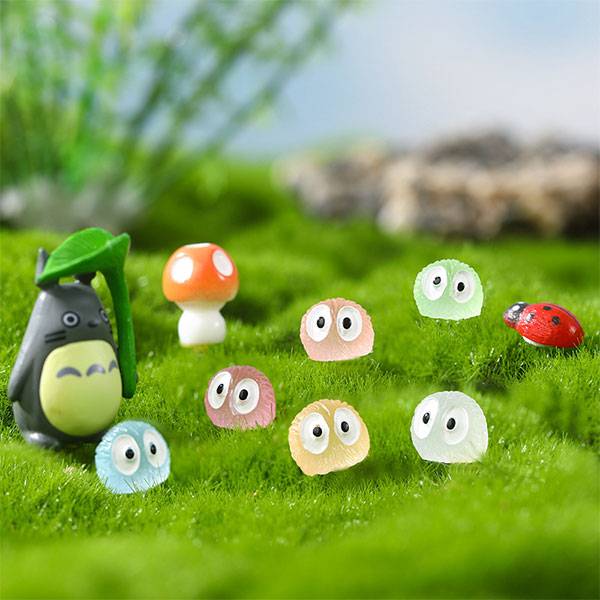 Luminous ornaments Little Black Coal Ball Electric Motorcycle Decoration