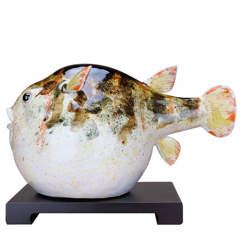 Tao Yuanjia Family Ceramics Puffer Fish New Chinese TV Cabinet