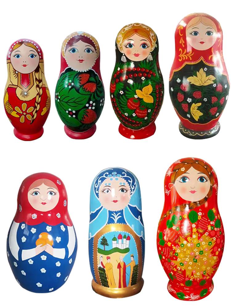 Painted landscape garden Russian set baby sculpture ornaments