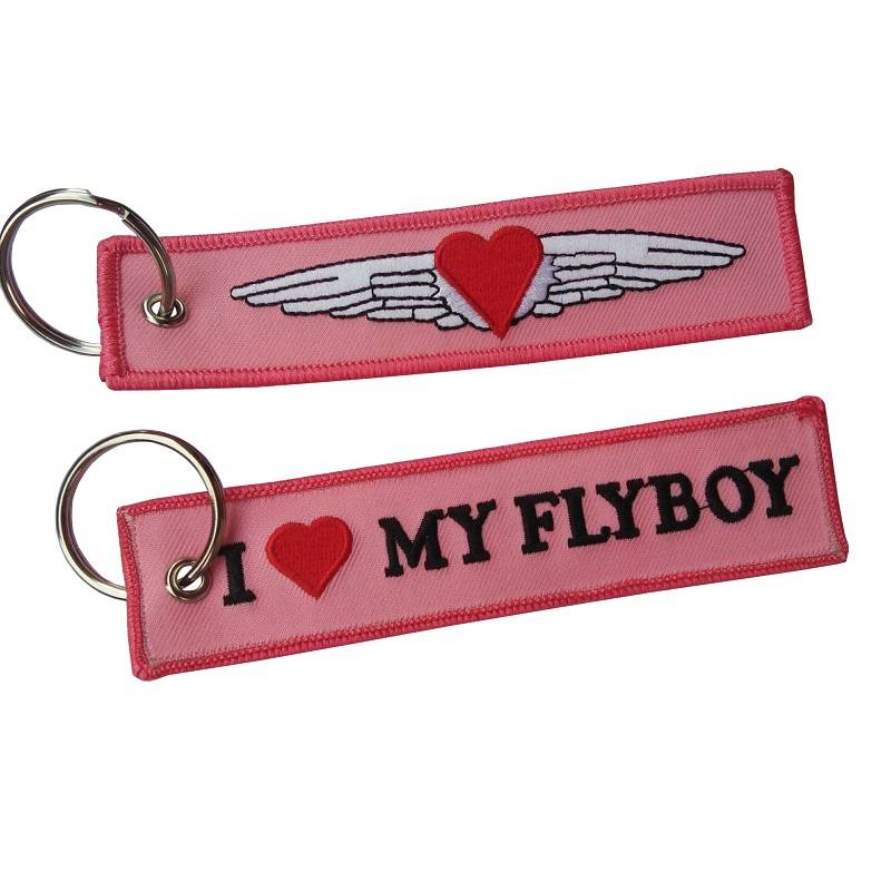 I love Boeing I love boeing logo embroidery keychain unit pendant, American single Boeing keychain