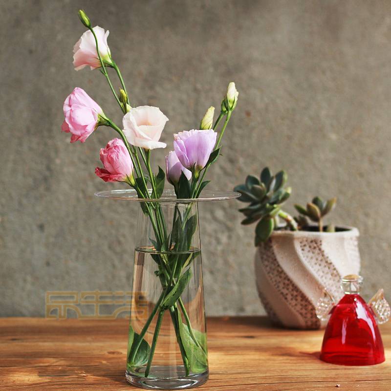 European -style Norwegian Hadland high -quality lead -free crystal glass flower bottle flower blooming model room bars