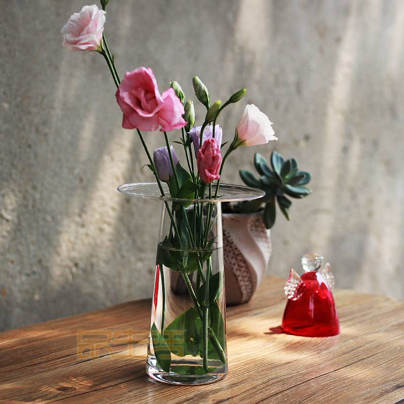 European -style Norwegian Hadland high -quality lead -free crystal glass flower bottle flower blooming model room bars