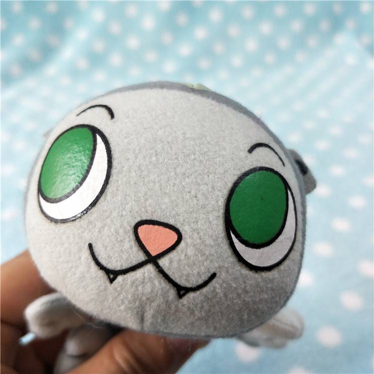 Tail single plush children's festival gift baby products anime/European single gray kitten pendant