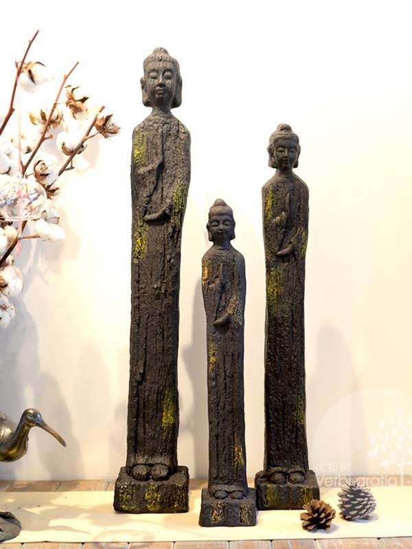 Zen Fengfeng Buddha Statue Retro Boat Window Xuanguan Home Decoration