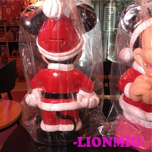 Japan Foreign Single Showa veteran big Christmas special version of the Mickey Minnie money pot decoration one pair