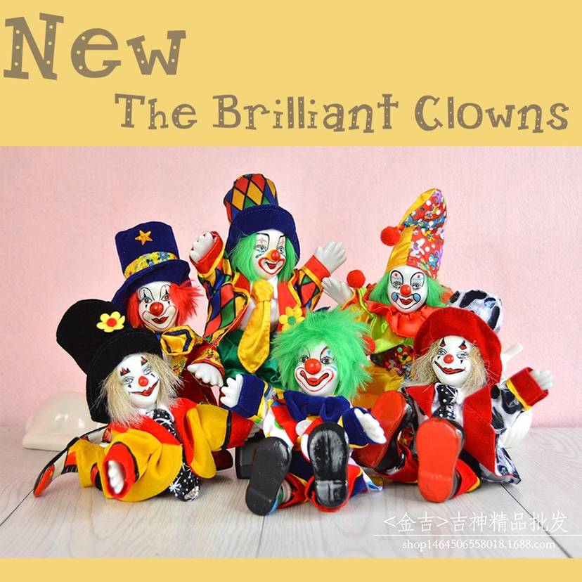 Clown Ceramics Gift Painted Painting Popular Handmade Cartoon