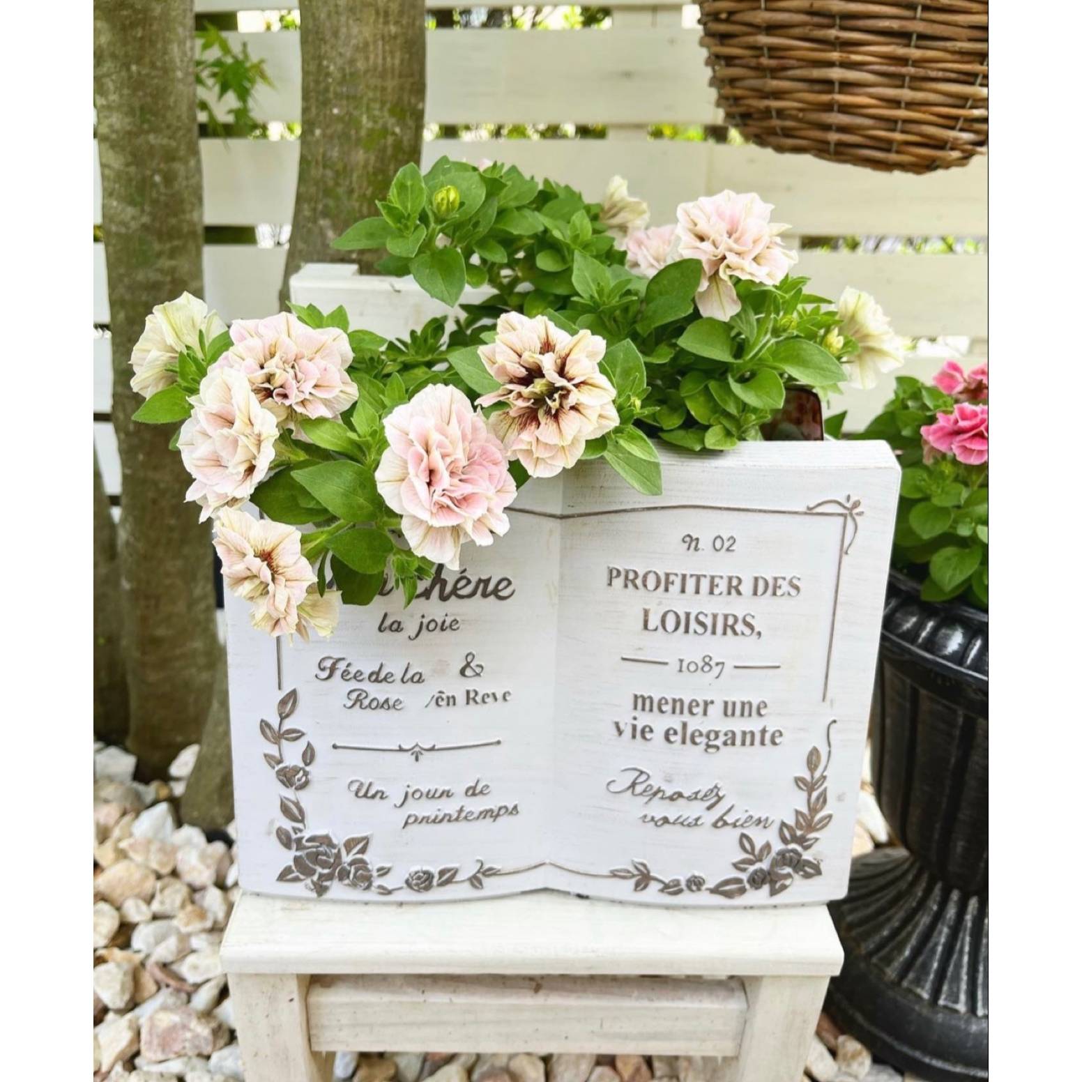 Japanese INS Wind English Book Resin Pot Basin Swing Garden Garden Grocery Decoration