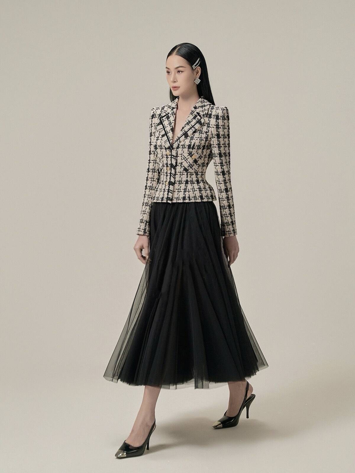 Mao Shi 2023 Thousand Birds Light Cooked Wind two -piece suit