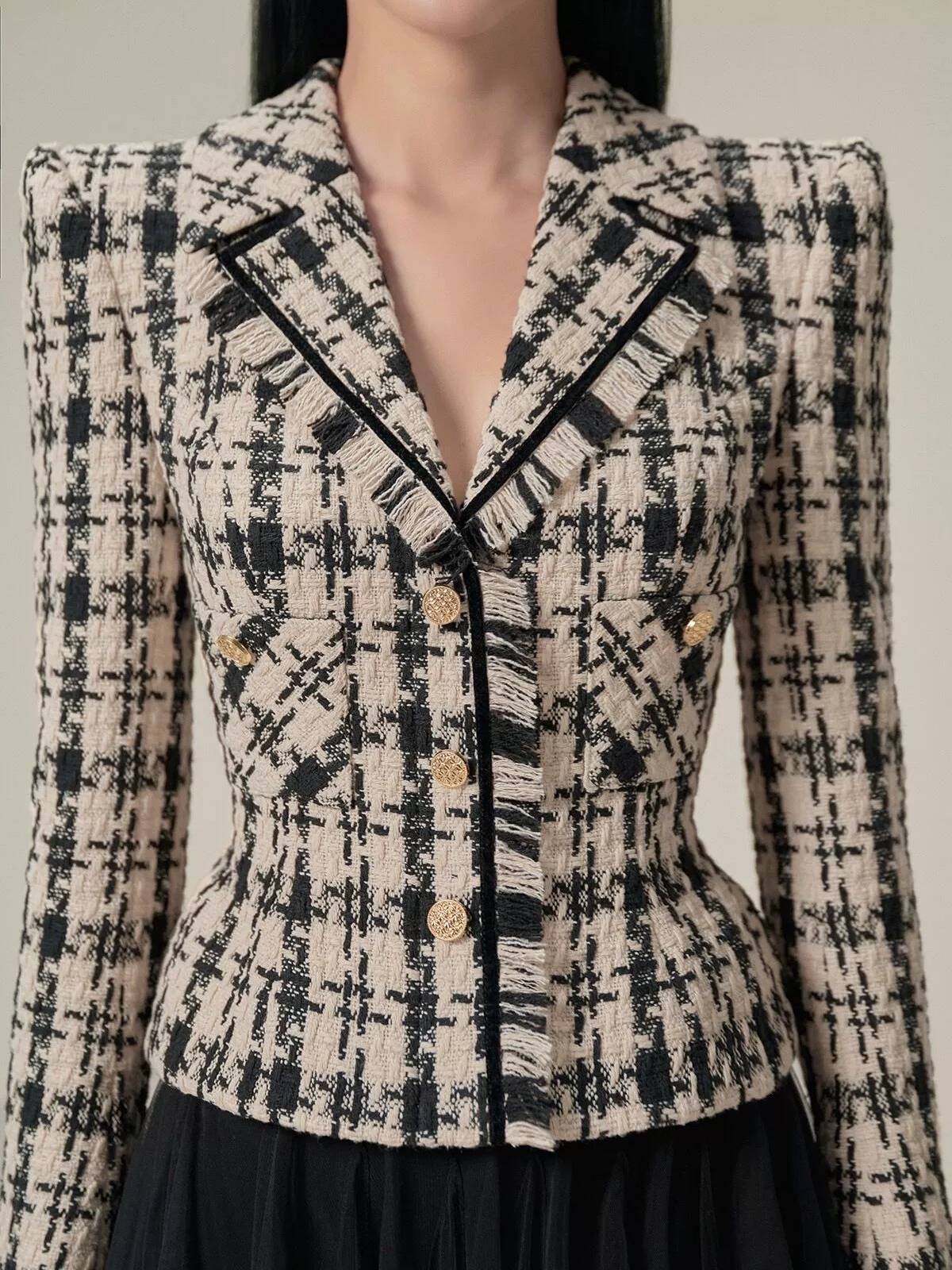 Mao Shi 2023 Thousand Birds Light Cooked Wind two -piece suit