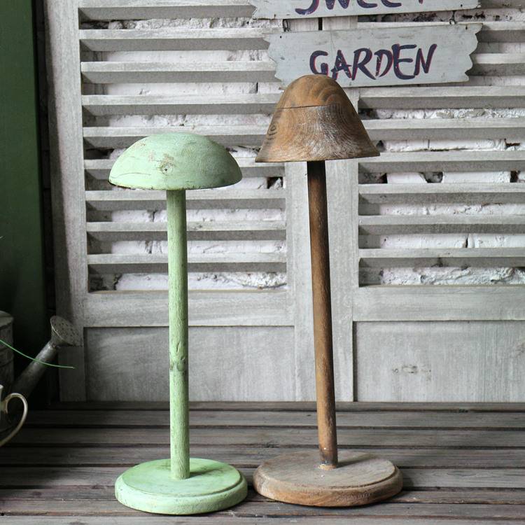 Lonely solid wood retro old mushroom decoration garden decoration home decoration creative decoration Nordic style