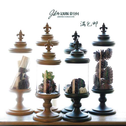 JK Mu Space Model Room display props European -style American retro iron art made old storage tank three -piece setting