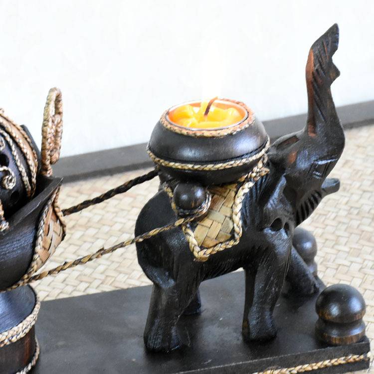 Thai elephant candlestick smoked incense burner Southeast Asian style home restaurant clubhouse decoration Thai decoration