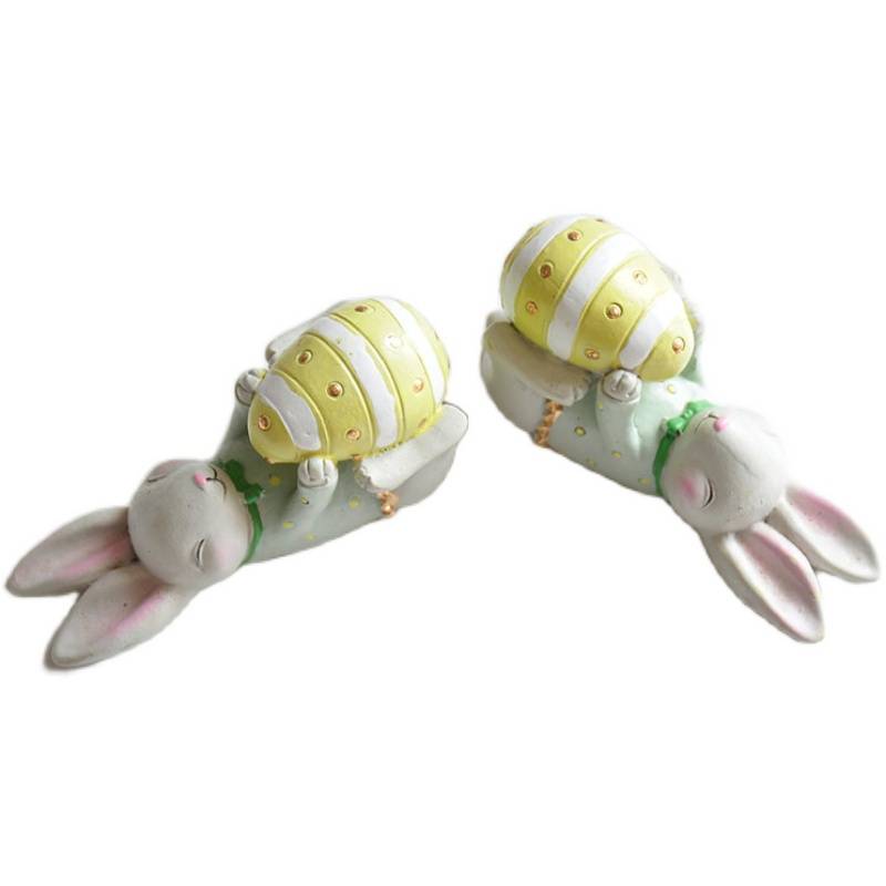 Rural pastoral painting fun cute play, little rabbit fun, succulent scene ornament decoration gift