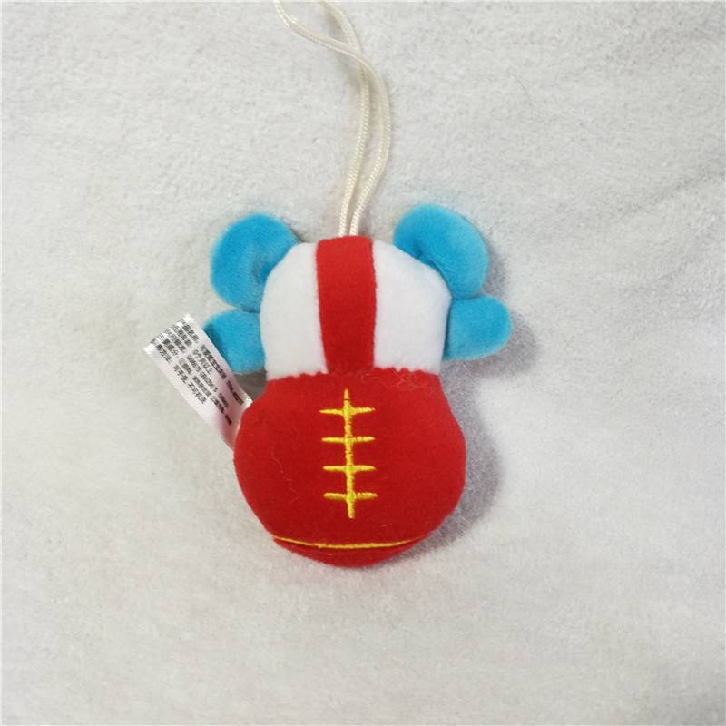 Tail single plush children's festival gift baby products animation/European single-letters B blue rat pendant