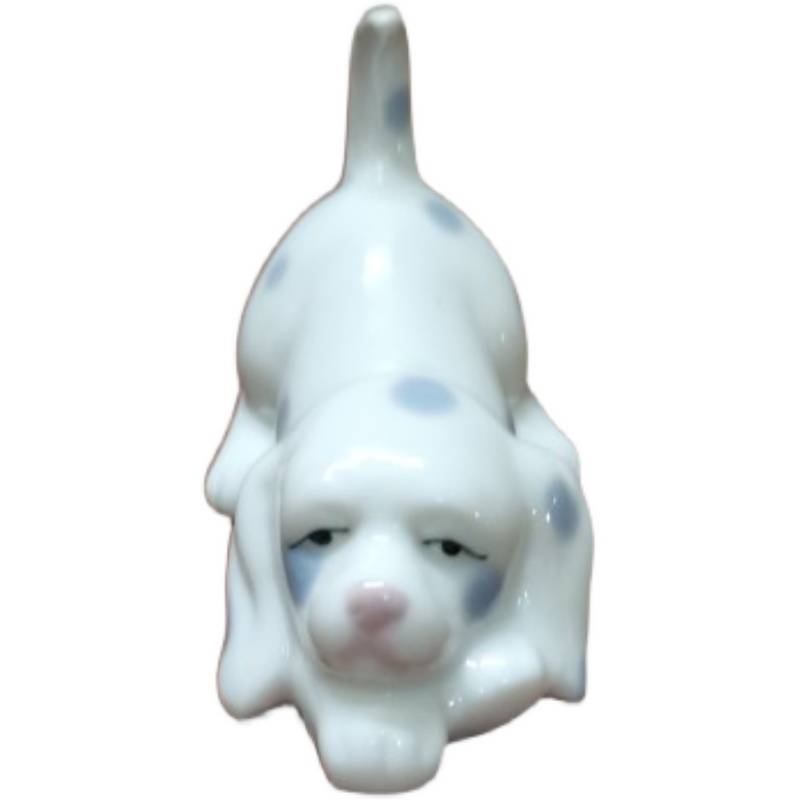 Exit original single -tail hand -painted ceramic lying tail dog all porcelain decoration creative gift crafts