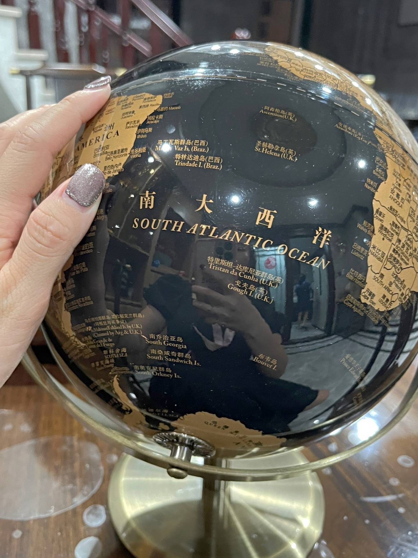 [Clear Clearance] Light luxury high -end globe Chinese English map instrument decorative home soft decoration ornaments