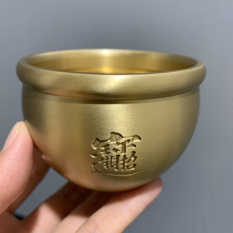 Keep your own goods!Full of weight!Pure copper creation!Fortune Tanking Bowl Treasure Treasure Office Swing Gifts