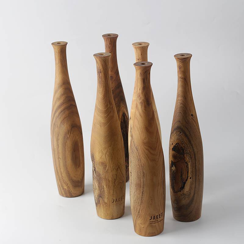 Wooden vase Exit Tail Single -style Home Packing Nordic Loggal Flower Hiber B & B.