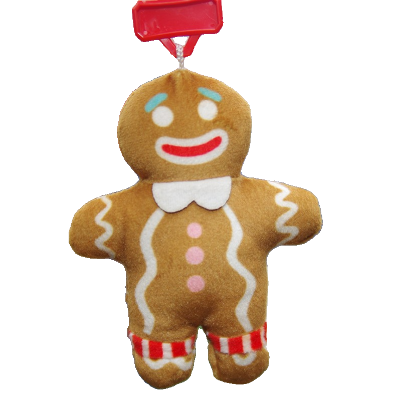 INS funny gingerbread man Christmas doll fortress night Fortnite soft monster plush toy pendant