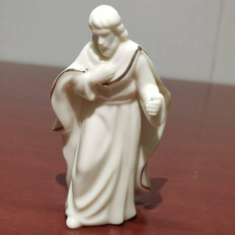 Exporting the original single -tailed ceramic hand -painted painting gold standing the priest full porcelain decoration creative gift crafts