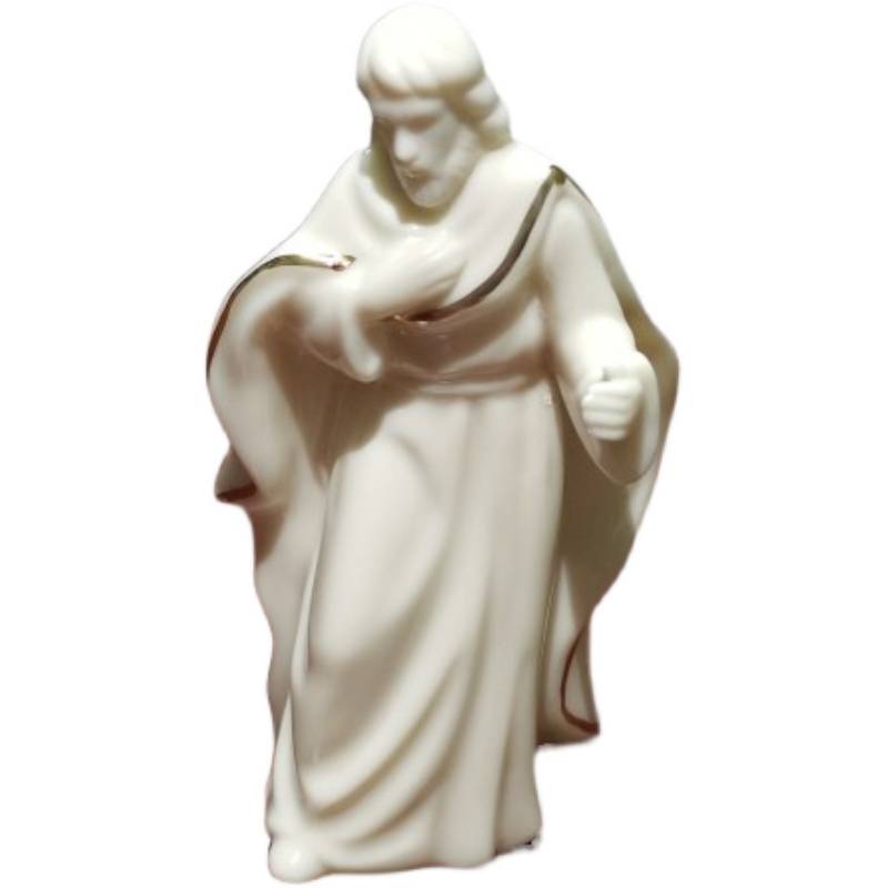 Exporting the original single -tailed ceramic hand -painted painting gold standing the priest full porcelain decoration creative gift crafts