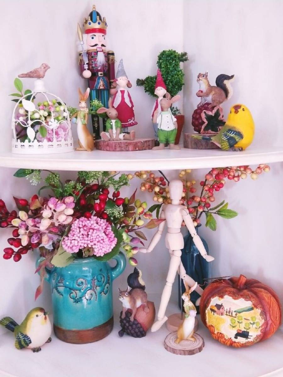 Rural home courtyard decoration auspicious gifts handmade carving American rural retro pumpkin ornaments