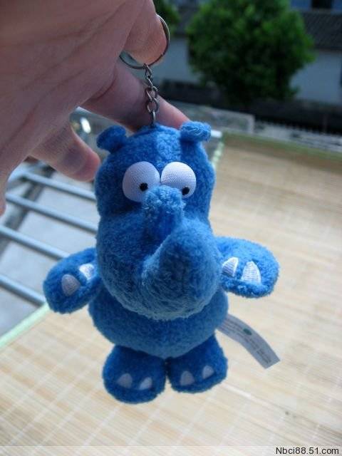 Export plush toy original single cute cartoon rhino rhino doll keychain pendant