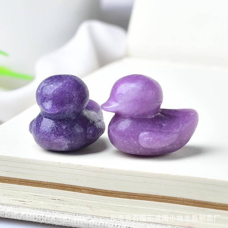 Cross -border mini -carved crystal duckling ornaments Crystal Crafts Office Swing