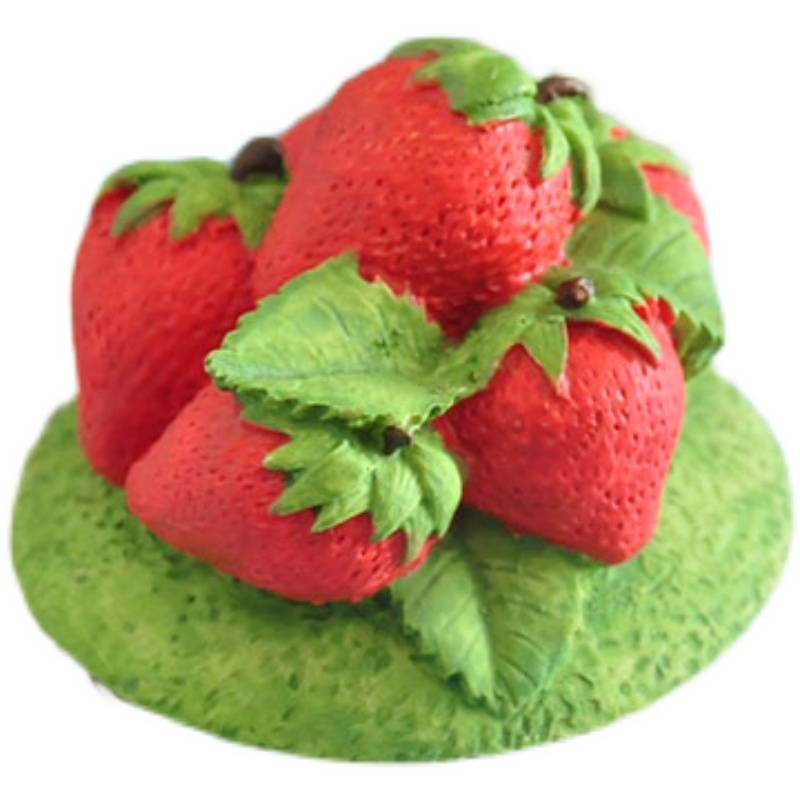 Rural pastoral painted strawberry water fruit plate scene sand table decoration decoration gift veterans real goods solid