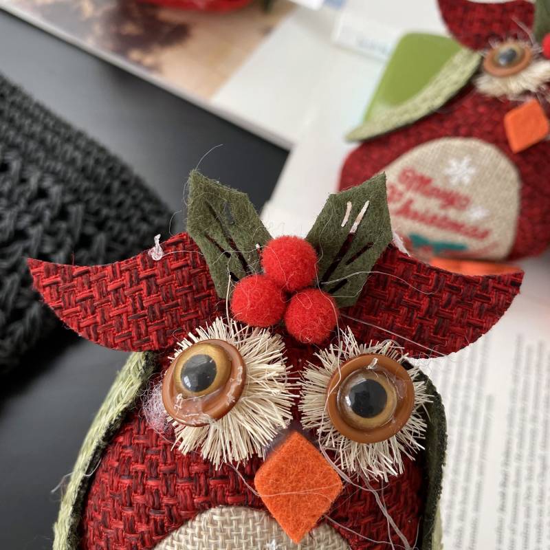 Owl cartoon Christmas decorative pendant