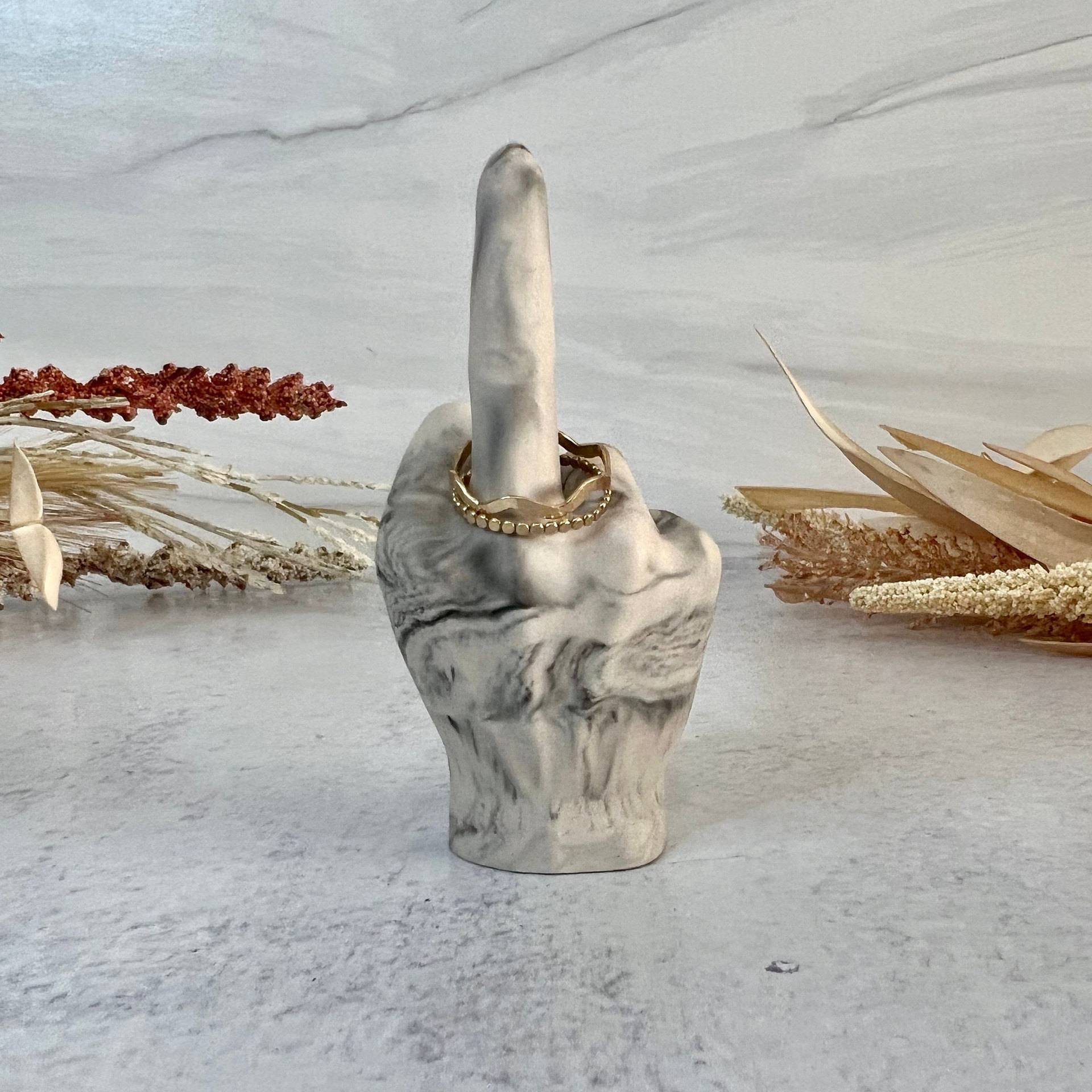 Cross -border Ring Holder Middle Finger's interesting mid -finger model funny gifts
