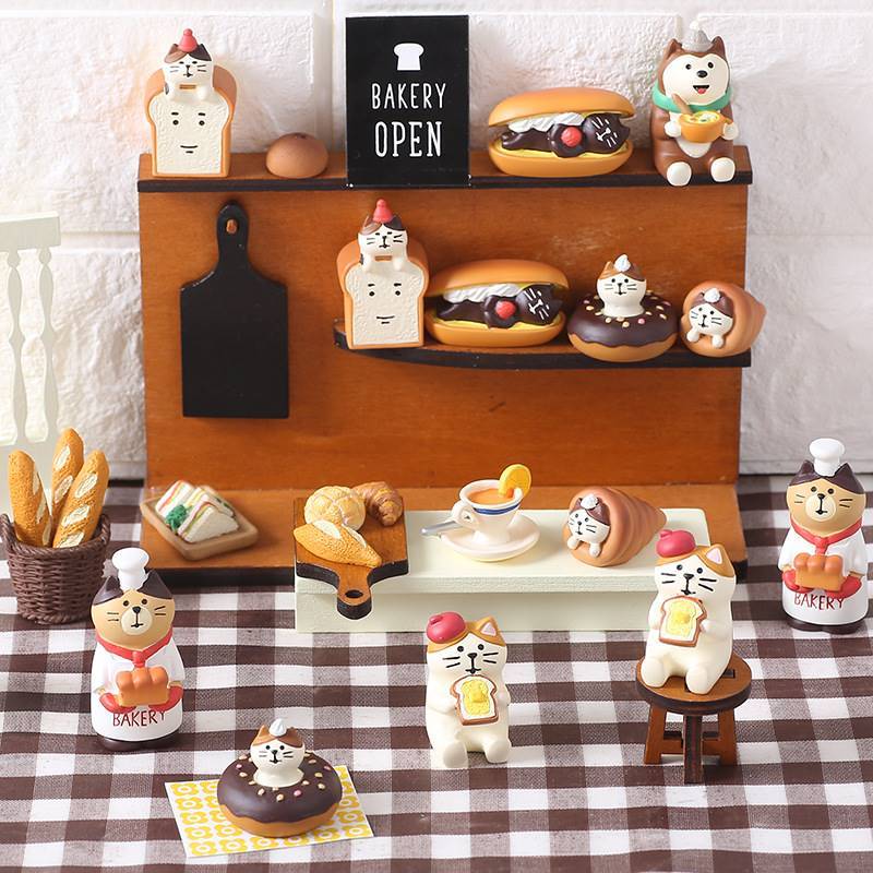 Bread family resin home decorations, micro landscape matchin
