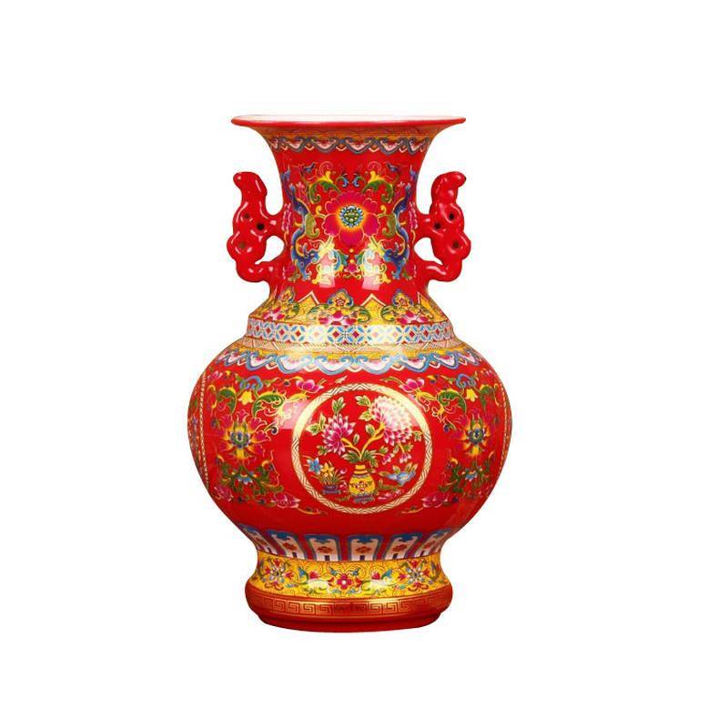 Factory European -style Jingdezhen ceramic vase vase enamel vase Modern craftsmanship decoration