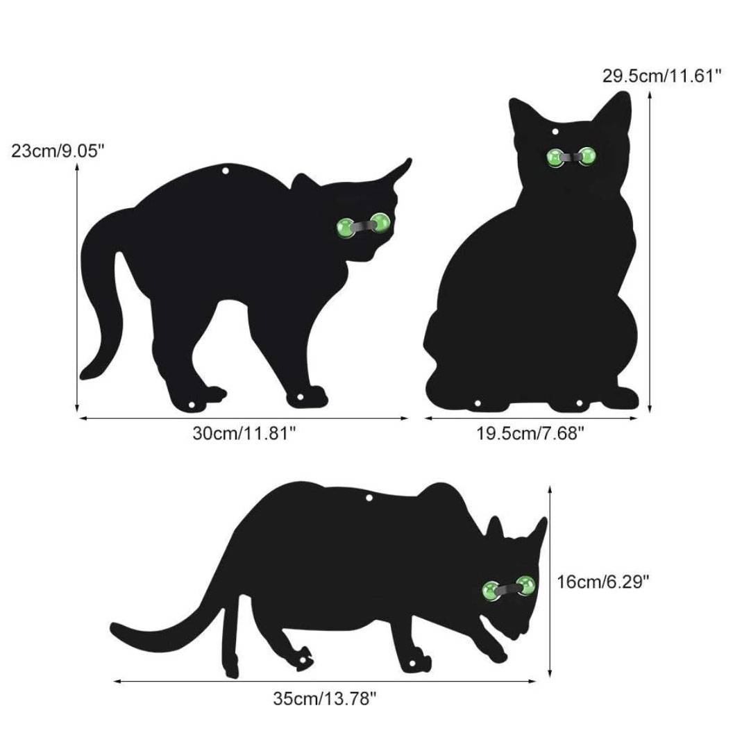 Scared cat metal ornaments Outdoor courtyard luminous decoration cross -border cute cartoon jewelry creative gift