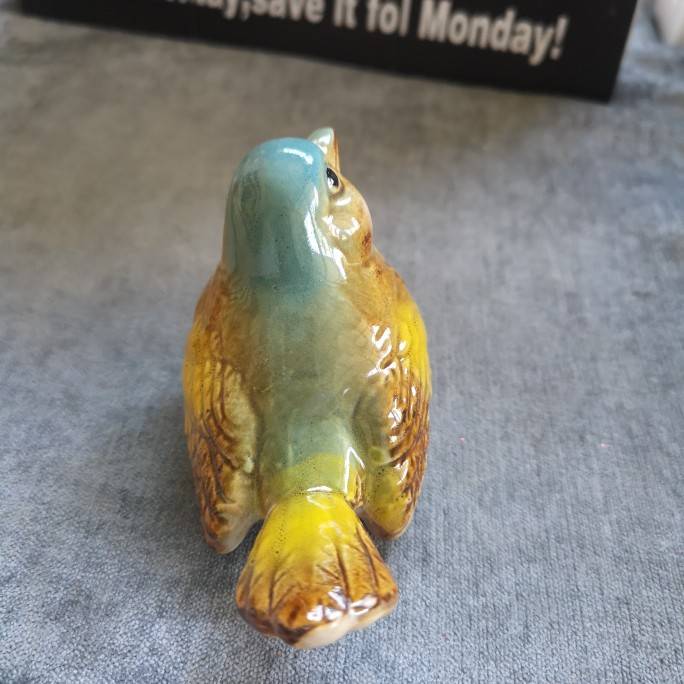 "Ink Porcelain" Porcelain Crafts Ceremony Ceramic Kiln Change Bird Swing Garden Decoration