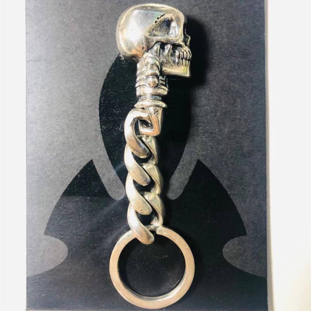 Tide brand keychain 925 silver pure handmade