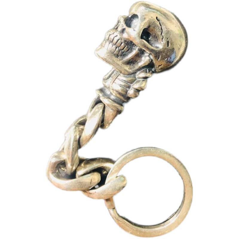 Tide brand keychain 925 silver pure handmade