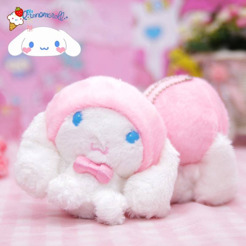 Pink big ear dog hanging jewelry schoolbag girl plush toys