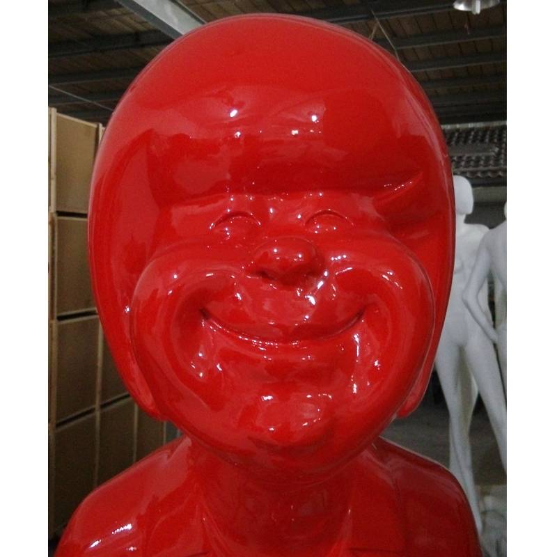 FRP polite elderly people like welcome people sculpting hotel club KTV mall opening to recruit wealth landing ornaments