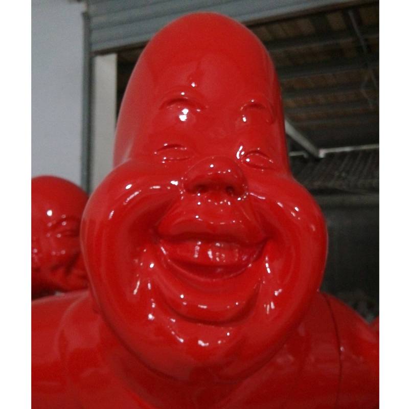 FRP polite elderly people like welcome people sculpting hotel club KTV mall opening to recruit wealth landing ornaments
