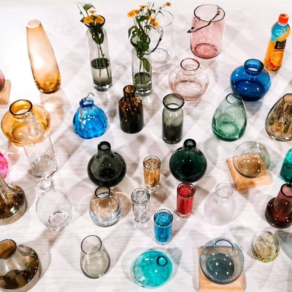Blind box random Nordic style orphan crystal glass vase soft home design flower shop home model room decoration