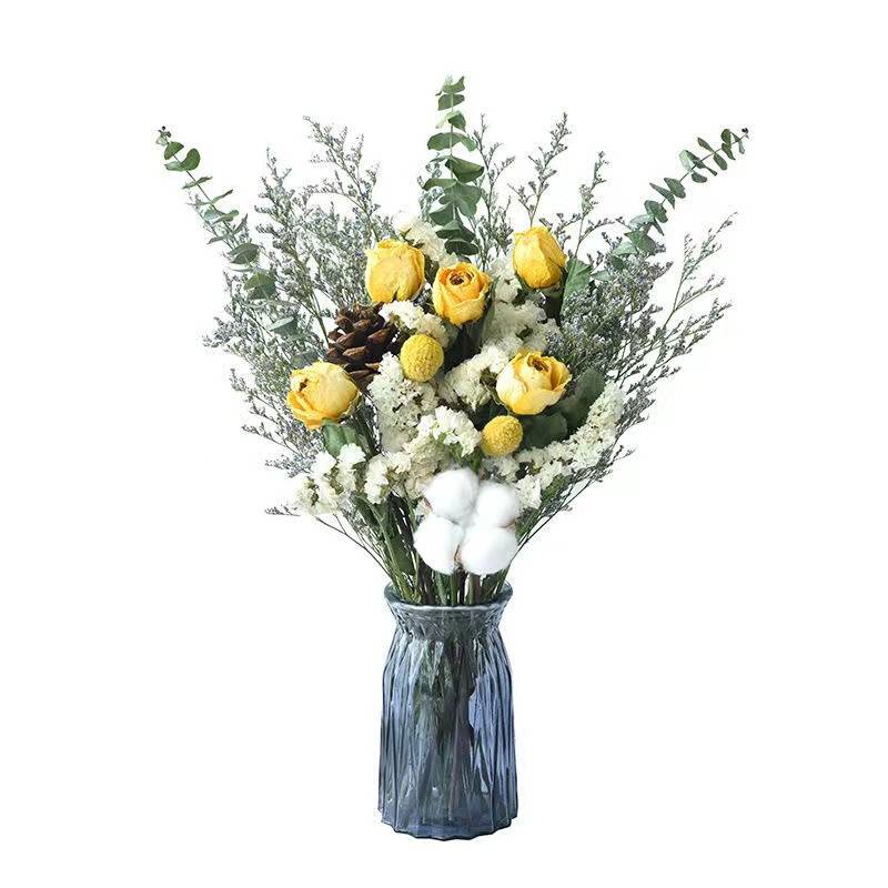 Yunnan dried flowers, real flowers, ugli leaf rose dried flowers bouquet living room bedroom decorative ornaments