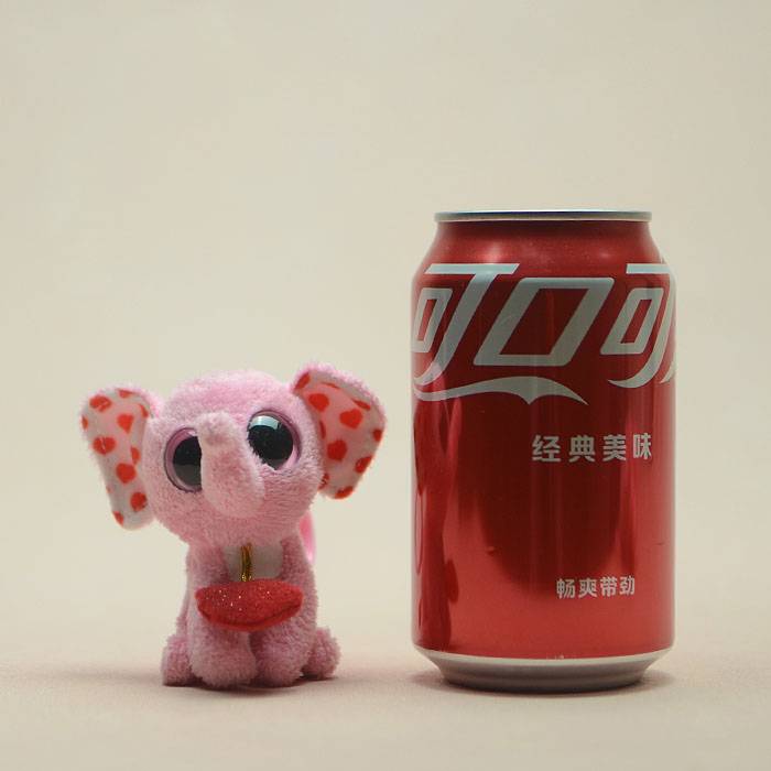 Tail single export foreign plush toy big eyes pink elephant doll pendant pendant keychain
