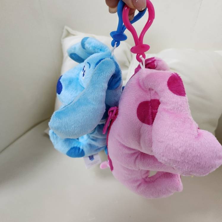 Export Blue'sClueSyou Blue Spot Dog Pink Dog Plush Doll Pendant