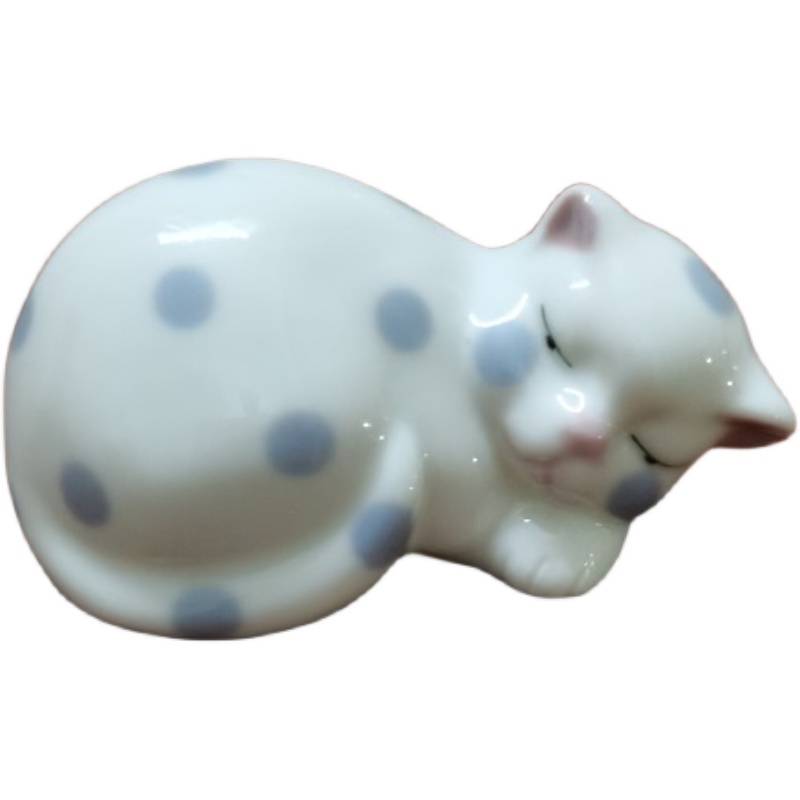 Exit original single -end hand -painted ceramics lying with cute cats all -porcelain ornaments Creative gifts and crafts