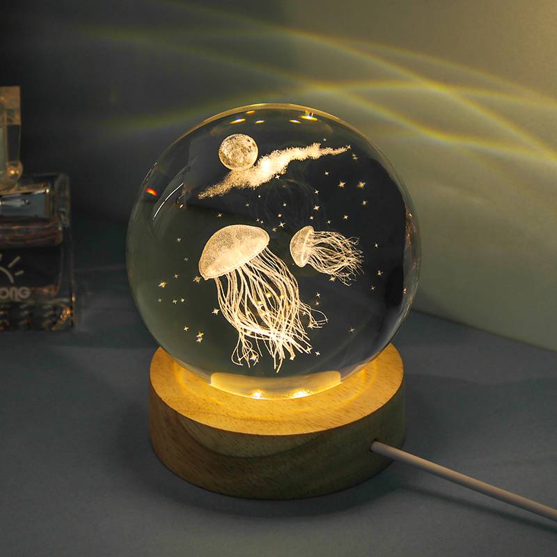 Glowing Crystal Ball Small Desktop Decoration Light Light