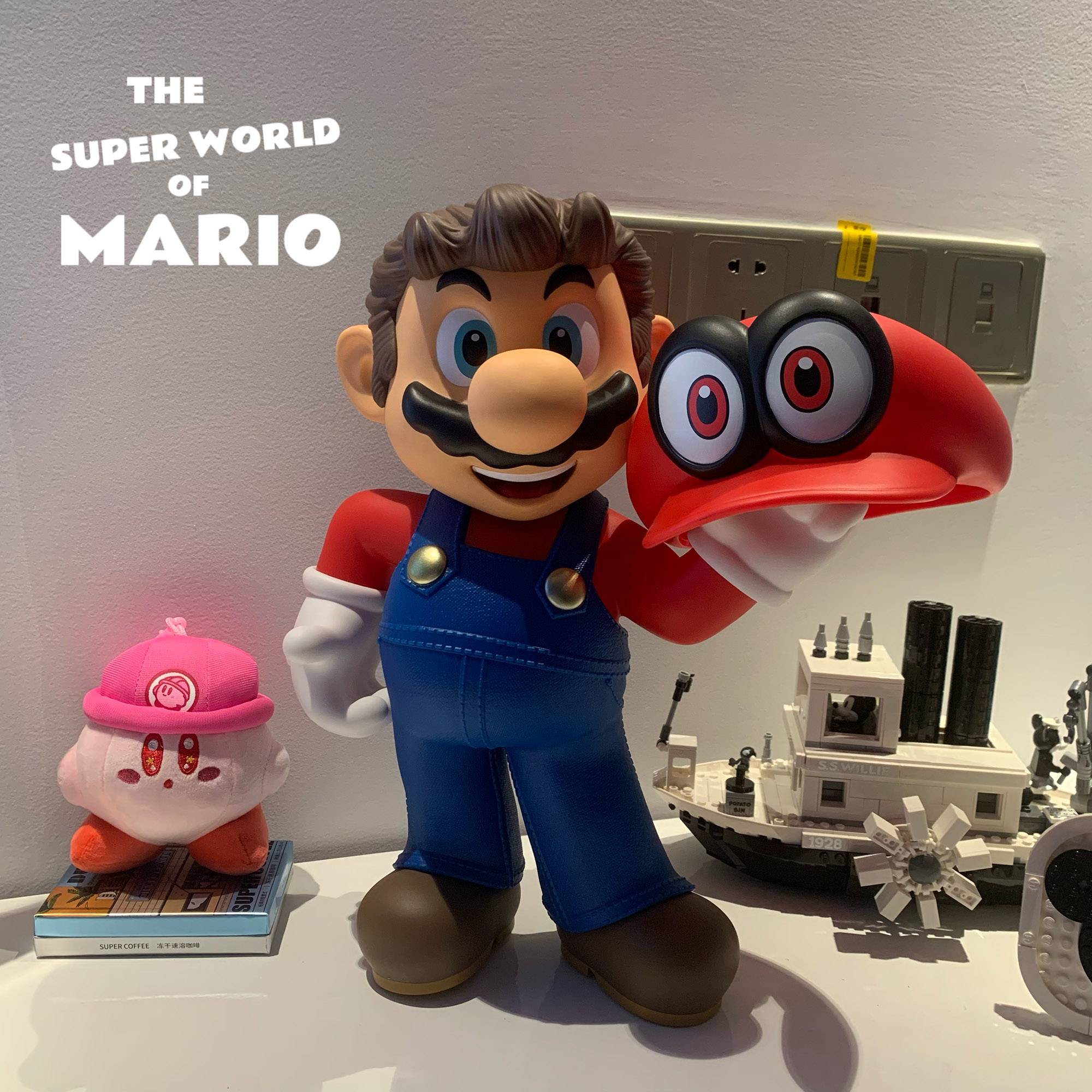 Super old friend Ji Mario big Mary doll toy hand -made model retro decoration decoration