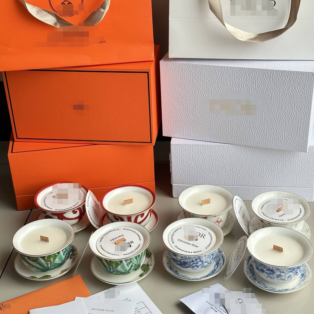 New Chinese -style bowl of fragrant candle exquisite decoration atmosphere, luxury tea set, the same pattern fragrance candle