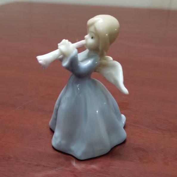 Exit original single -end hand -painted ceramic girl angel all -porcelain decoration creative gift crafts